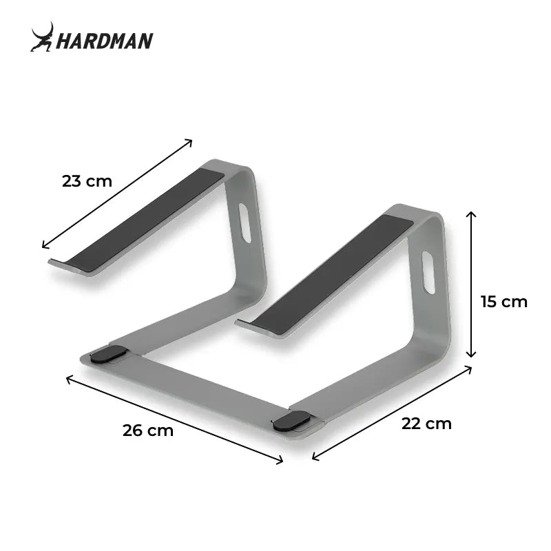Hardman LSR2 Laptopständer aus Aluminium, silber
