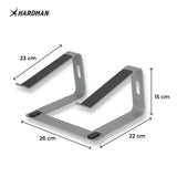 Hardman LSR2 Laptopständer aus Aluminium, silber