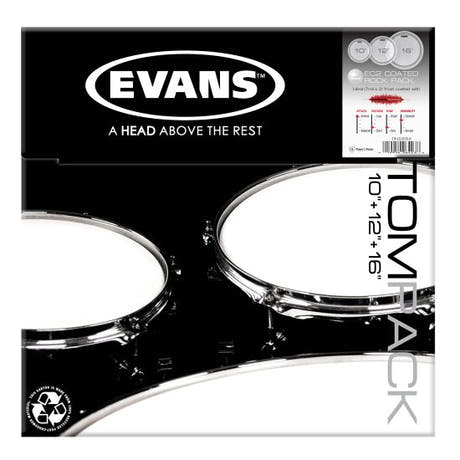 Evans EC2S drumhead pack Rock Set Frosted - 10", 12", 16"