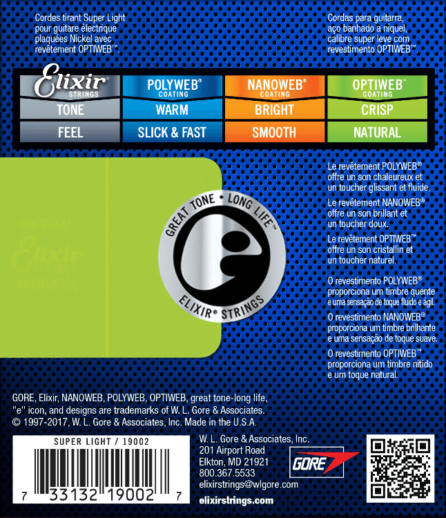 Elixir Optiweb Gitarrensaiten (Super Light, 09-42)
