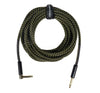 Grooveland Tweed Vinkel Gitarrenkabel (6m - Sort)