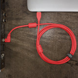 UDG Ultimate Audio Kabel USB 2.0 A-B Rot Winklig 3m
